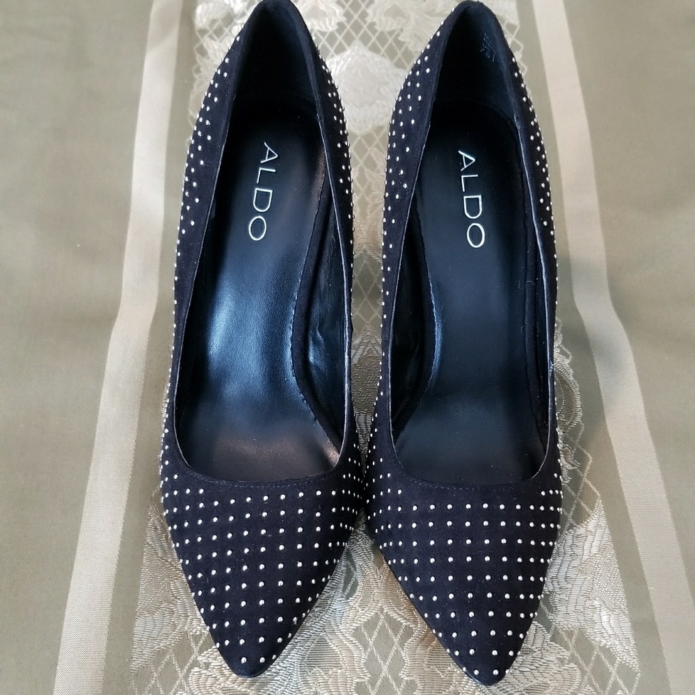 Black studded Aldo high heels